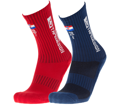 Tapedesign personalisierte Fussball Gripsocken – rutschfeste Socken mit deinem Namen oder Nummer