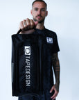 APEDESIGN Fussball Shoebag Schwarz mit Tragegriff für den einfachen Transport von Fussballschuhen und Sportschuhen