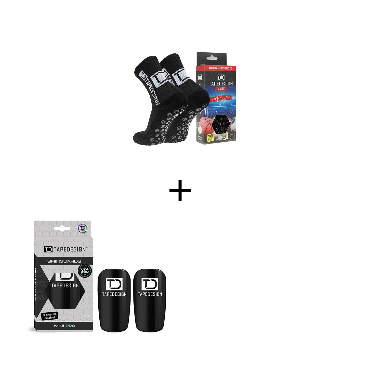 Tapedesign Schoner und Gripsocken Schwarz  Rabatt Aktion