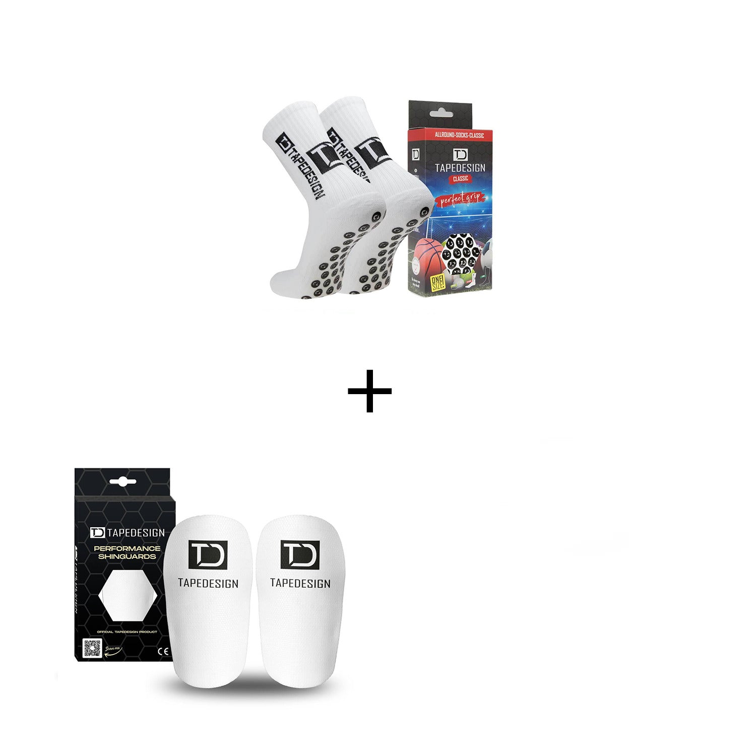 Tapedesign Schoner und Gripsocken Weiss Rabatt Aktion