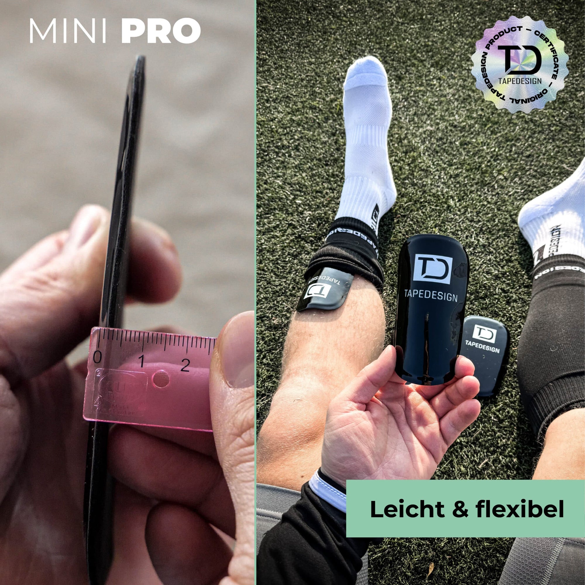 Produktfoto der Schoner mit Massangabe und Gewichtsangabe (21 g) – ultraleicht & praktisch