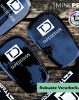 Nahaufnahme des flexiblen Materials der TAPEDESIGN® Mini Pro Schoner – perfekte Anpassung ans Schienbein