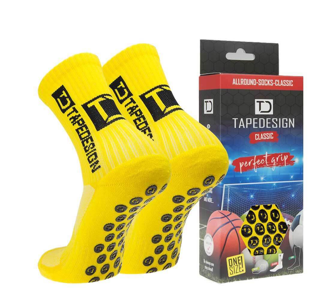 Gelbe Tapedesign Socken