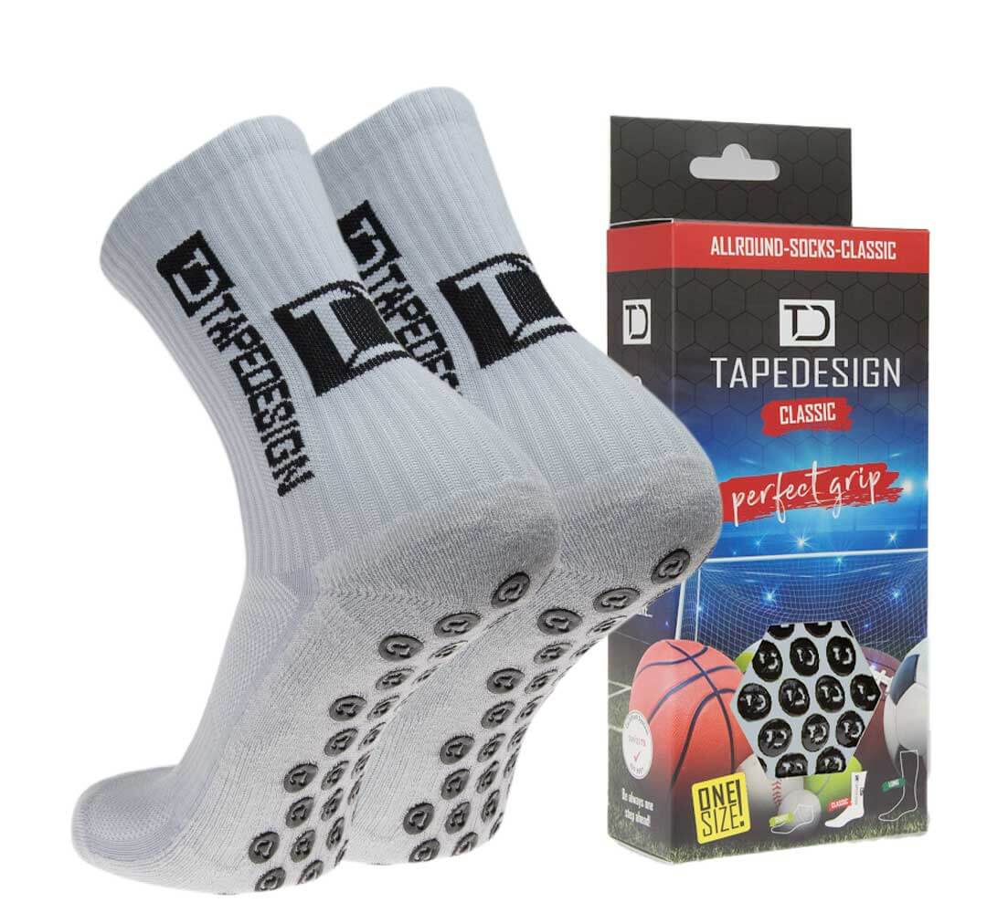 Graue Tapedesign Socken