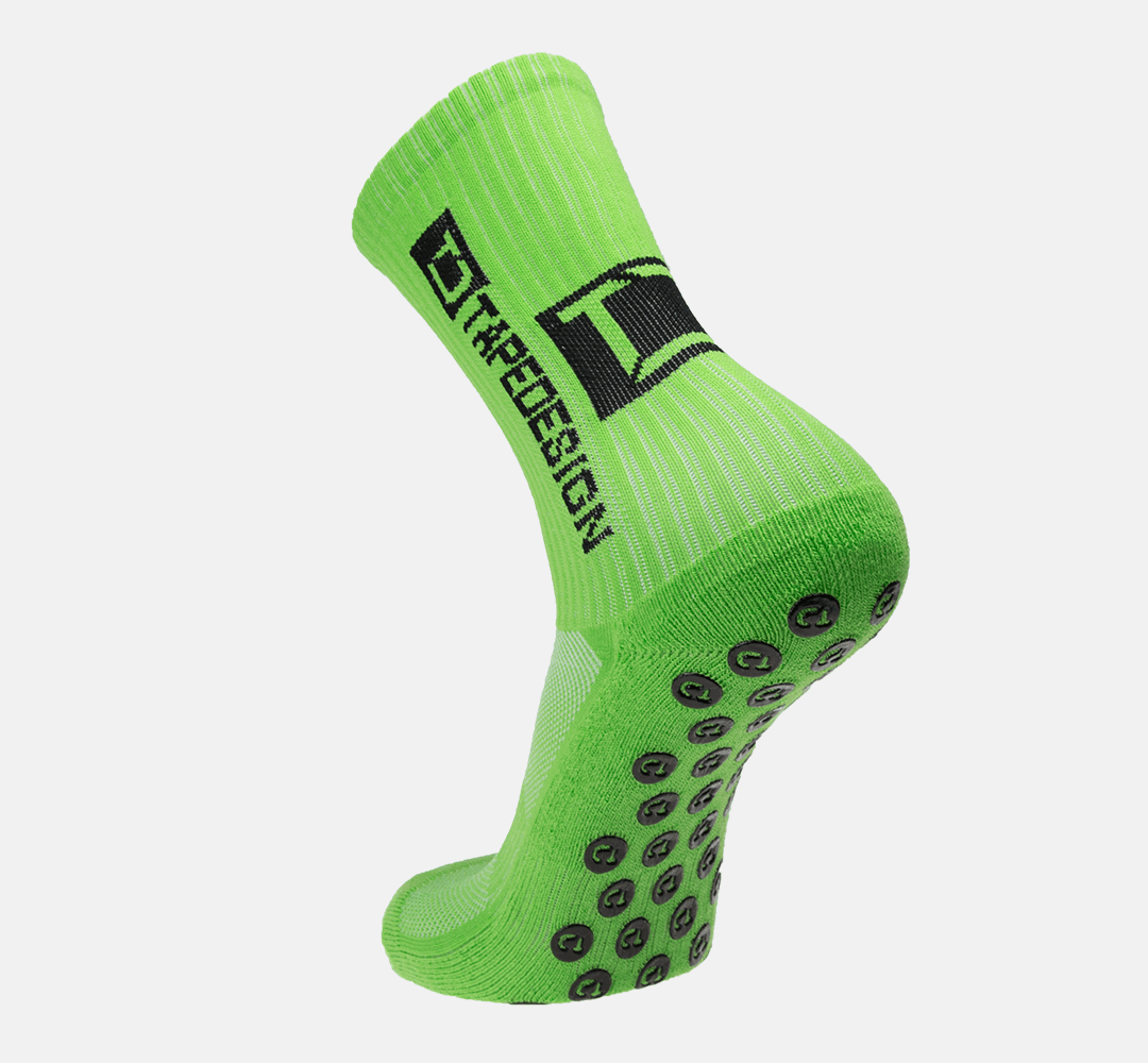 Tapedesign Socken Hellgrün - Hochwertige rutschfeste Fussballsocken Gripsocken