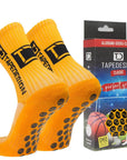 Tapedesign Gripsocken Fussball Orange – rutschfeste Fussballsocken mit Grip-Noppen für besseren Halt