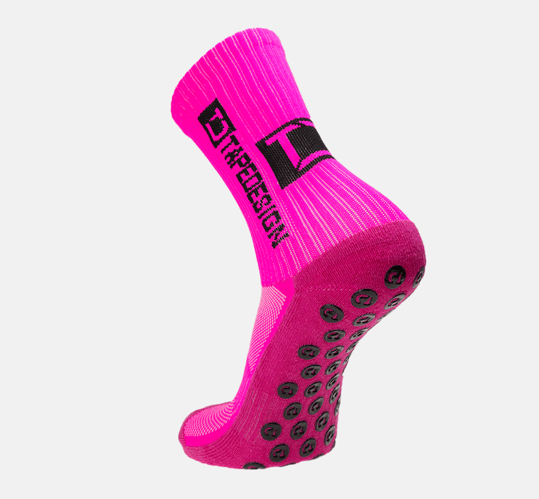 Tapedesign Socken Pink - Hochwertige rutschfeste Fussballsocken Gripsocken