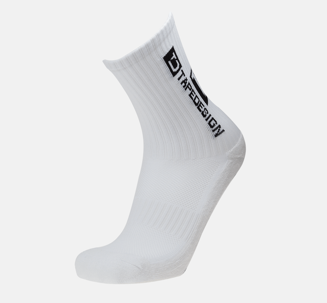 Tapedesign Socken Weiss - Hochwertige rutschfeste Fussballsocken Gripsocken