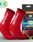 Tapedesign Kinder Kids Socken rot Hochwertige rutschfeste Fussballsocken Gripsocken