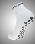 Tapedesign Short Socken Weiss - Hochwertige kurze rutschfeste Fussballsocken Gripsocken