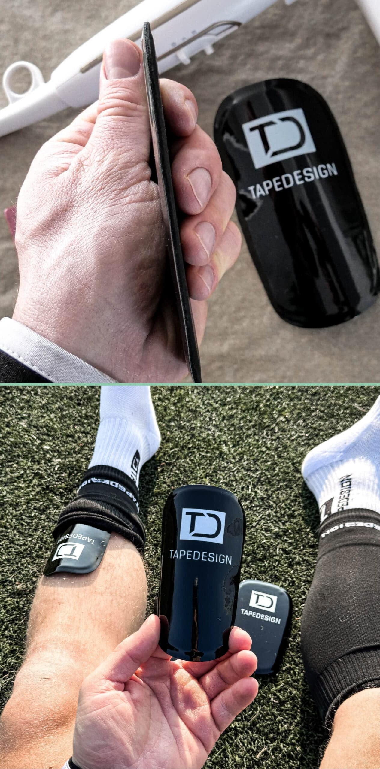 Tapedesign Schienbeinschoner – flexible Fussball-Schoner, die sich dem Bein anpassen