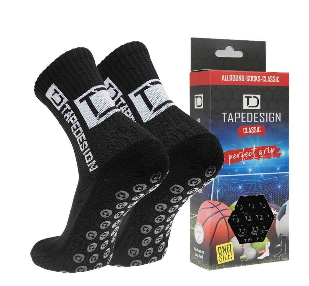 Tapedesign Gripsocken Schwarz – Made in EU