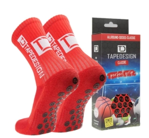 Rote Tapedesign Socken