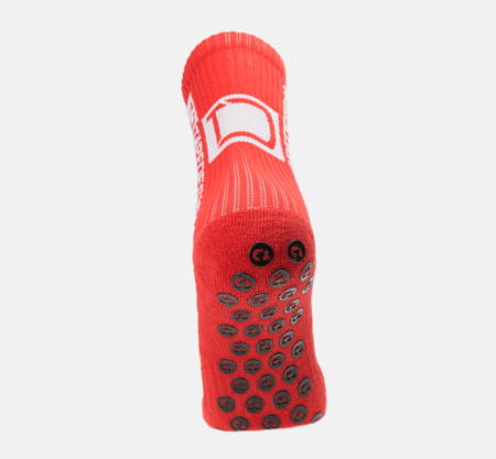 Tapedesign Socken Rot - Hochwertige rutschfeste Fussballsocken Gripsocken