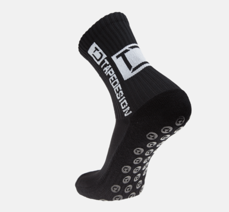 Tapedesign Socken Schwarz - Hochwertige rutschfeste Fussballsocken Gripsocken