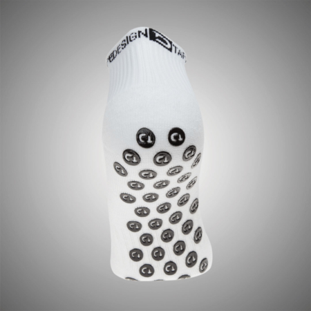 Tapedesign Short Socken Weiss - Hochwertige kurze rutschfeste Fussballsocken Gripsocken